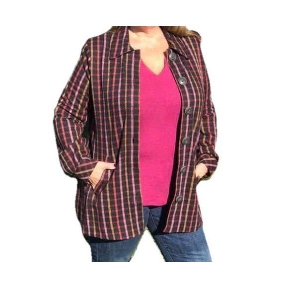 CAbi Jackets & Blazers - Cabi Womens Small Shacket Fall Plaid Button Layering Frontier Jacket
